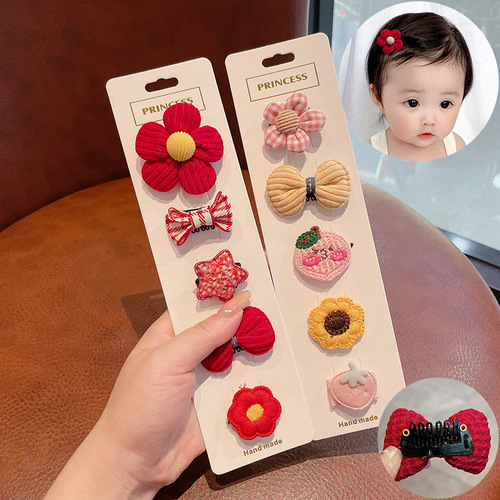 Baby hair clips with small hair volume. Baby hair clips do not hurt hair. Newborn children hair clips. Little princess cute hair accessories.