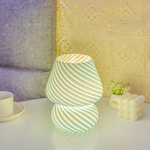 ins creative glass table lamp Xiaohongshu B&B retro night light bedroom bedside table lamp simple study decoration