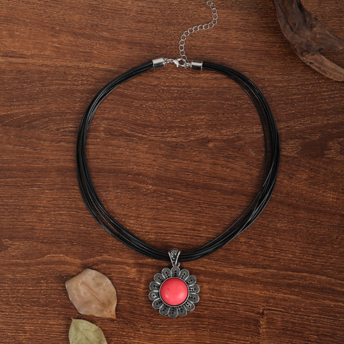 Alloy, turquoise Material Ethnic Style Geometric Turquoise Alloy Turquoise Wholesale Pendant Necklace