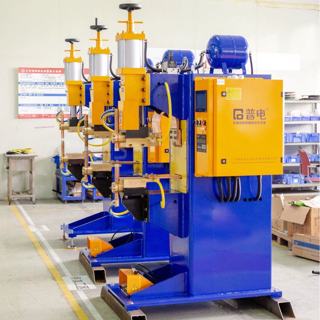 Nut spot welding machine, automatic feeding nut and nut spot welding machine, medium frequency inverter energy storage resistance spot welding machine