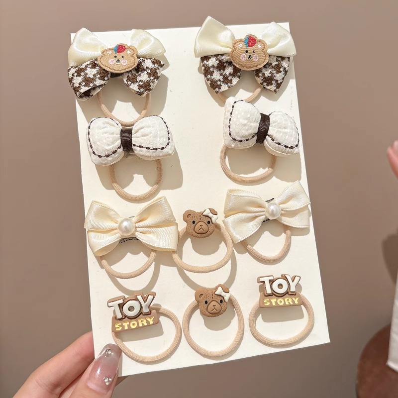 Niños arco coreano anillo de cabello lindo curry atado cabello banda elástica no dañada cabello cuerda de cabello de niña pequeña