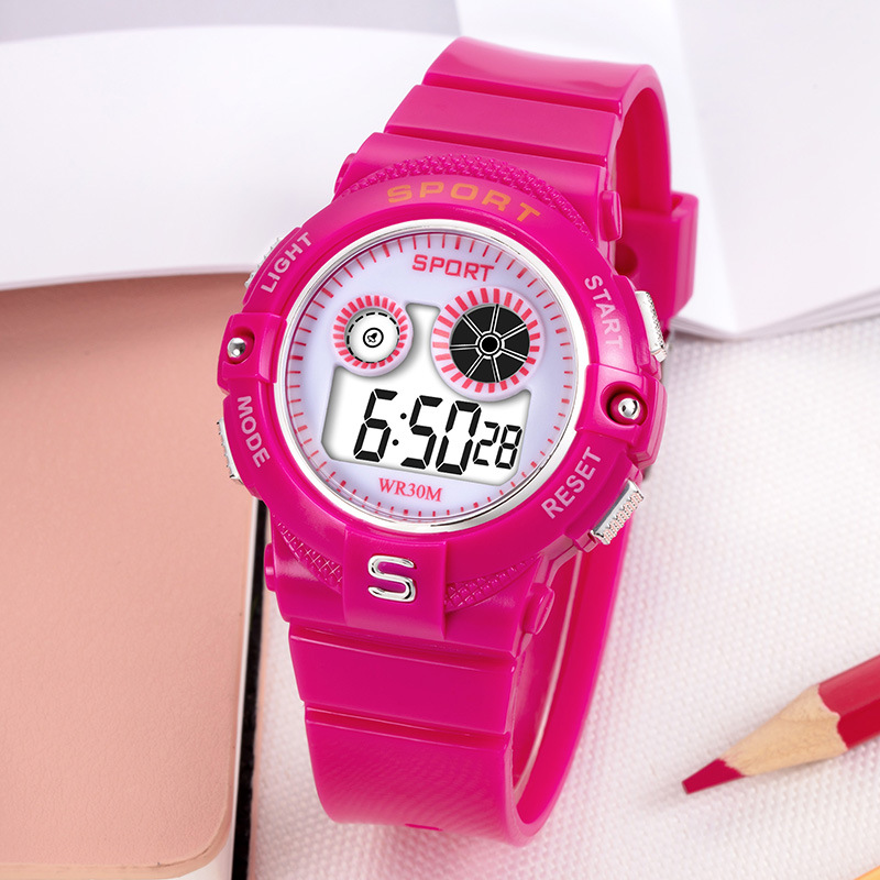 Estudiantes transfronterizos cronógrafo deportivo multifuncional tendencia de relojes electrónicos LED nocturna relojes electrónicos para niños fabricantes al por mayor