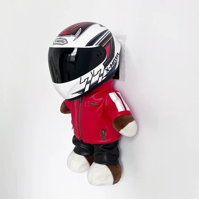 helmet bear AGV motorcycle – Motosiklet dəbilqələri - height-28cm-red-bear-m-warman-upgraded-internal-buckle