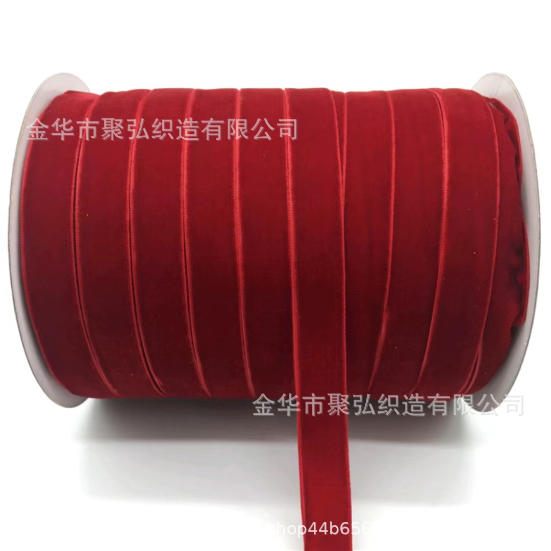 Inventario al por mayor terciopelo unilateral cinta de terciopelo regalo embalaje manual DIY adornamiento de cabello cinta de arco gruesa cinta de terciopelo