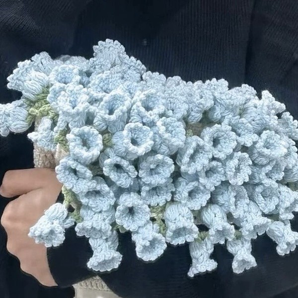 (완제품) 밀키 화이트 + 블루 로즈 [순수 핸드메이드 고품질 기성품]