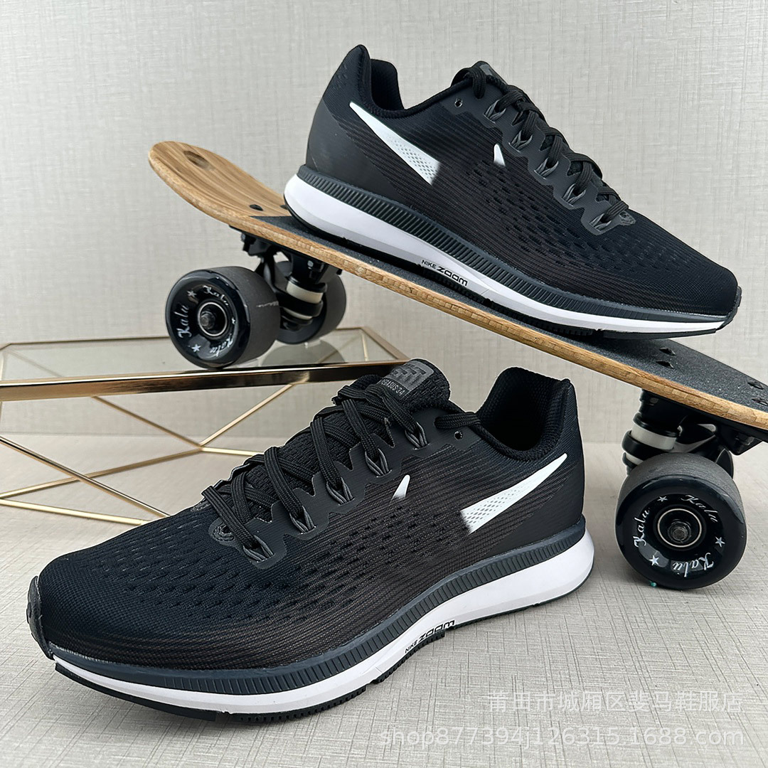 莆田纯原登月飞马34内置气垫ZoomStructure缓震运动 透气跑步鞋