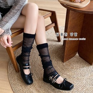White Socks for Women, Summer Ballet Stockings, Sexy Jk Pile Socks, Summer Thin Leg Covers, Y2K Calf Socks