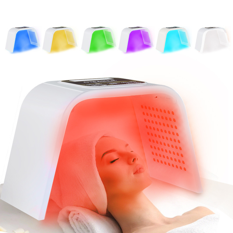 外国貿易クロスボーダーフォトン若返り美容器具 LED 7 色赤と青の光にきび除去器具美容室ホーム分光計|undefined
