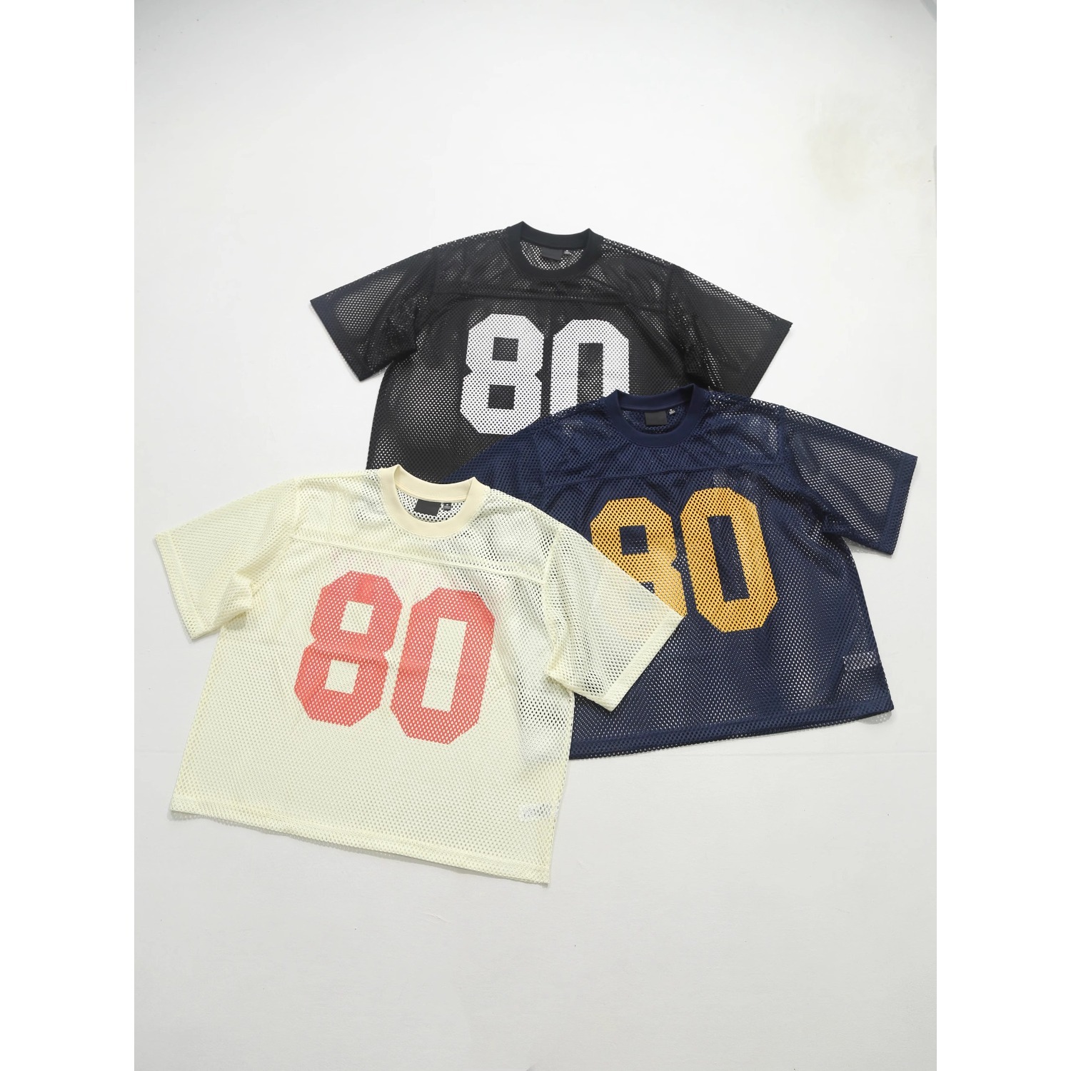 American-style Summer Digital Print Rugby Jersey With Hollow Mesh, Loose Fit, Unisex Short-sleeve T-shirt_viptrois.com