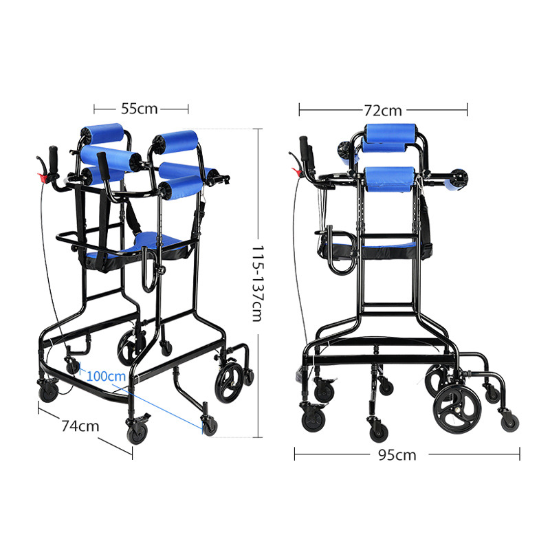 Walking Wheel para adultos Hemiplegia anciano asistente de caminar Equipo de entrenamiento de rehabilitación para caminar andador postoperatorio