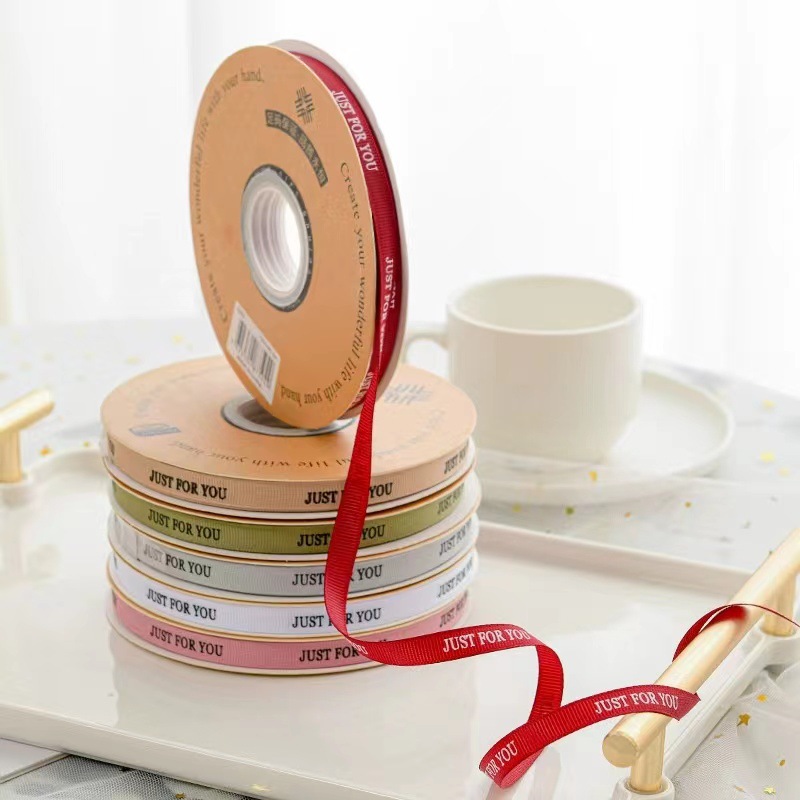1cm cinta inglesa ramo caja de regalo embalaje hilo cinta de impresión sólo para usted flor cinta al por mayor