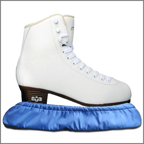 Figure skating blade covers, hockey skate guards, figure and speed skating blade protectors—one-size-fits-all ice skate blade covers designed to prevent hand cuts.