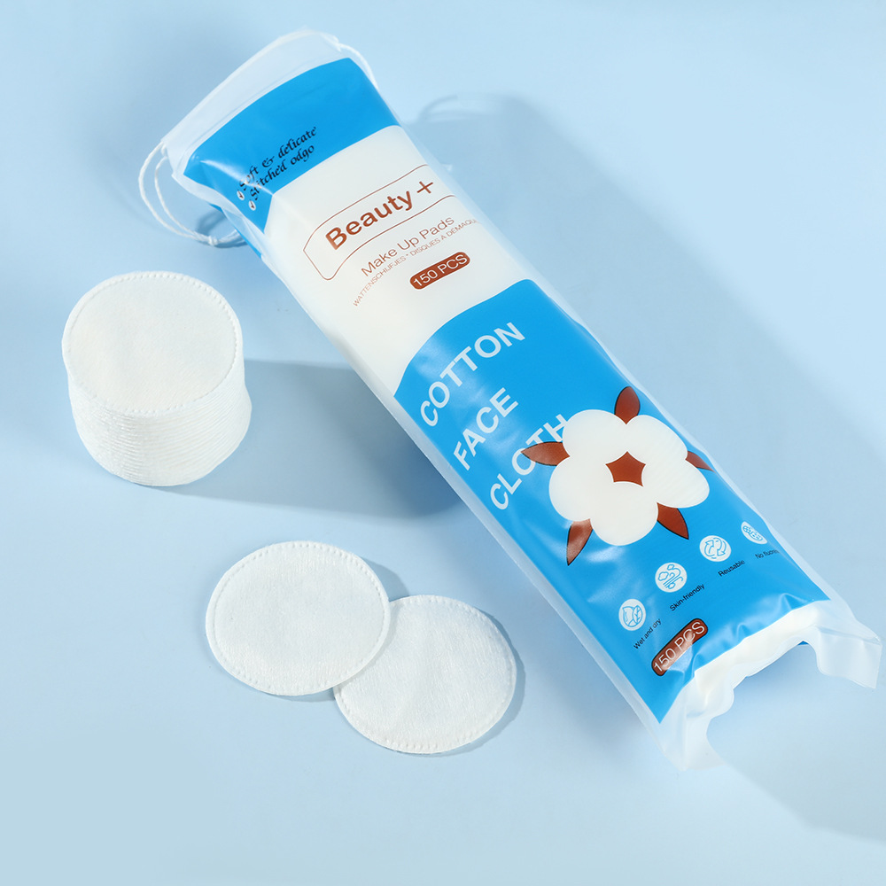 Transfronterizo humedecido cuidado de la piel algodón maquillaje redondo suave absorción de agua no flotación no fácil de deformar algodón desmaquillaje desechable