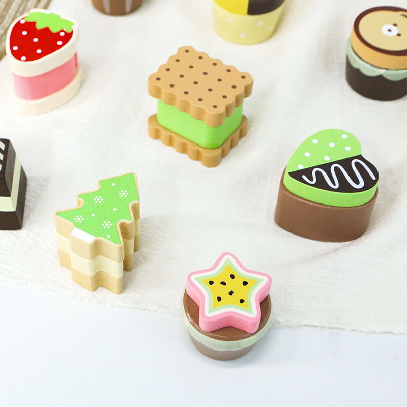 Mini tienda de postres de simulación Decoración de juegos de comida de jardín de infantes Donut Cake Vajilla Juego de juguetes para niños