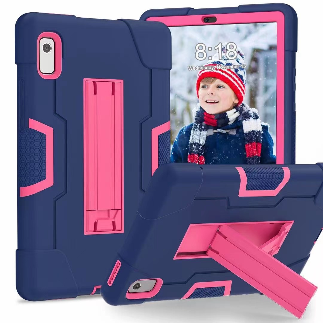 Aplicable a 2023 Nuevo Lenovo M9 funda protectora de tableta a prueba de tres M8 soporte de silicona todo incluido Funda protectora resistente a caídas para niños