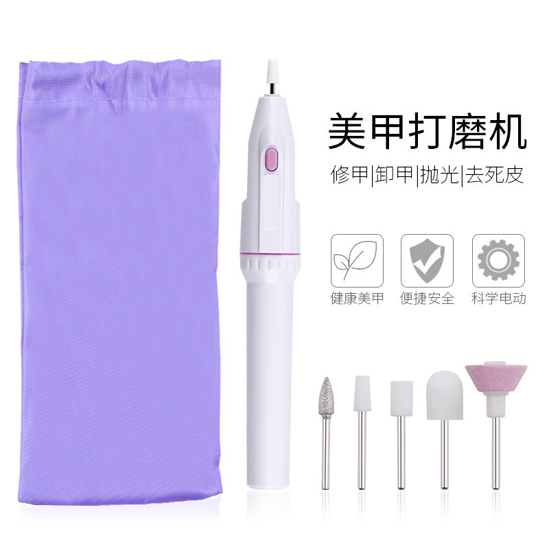Máquina de pulir eléctrica de uñas mini uñas portátil prueba escrita máquina de pulir de uñas herramienta de amoladora de uñas fábrica al por mayor