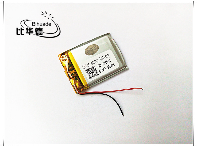 蓝牙耳机锂电池3.7V 303040-320mah  Liter energy battery