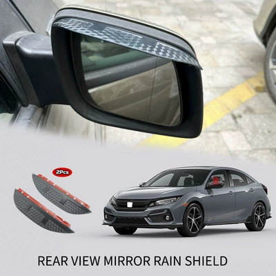 Rain shield – Honda CIVIC Hatchback Rain - standard-packing-without-logo-civic-hatchback-civic-mk10-fk4-8-2016-2020-rearview-mirror-rain-eyebrow-carbon-fiber-pattern