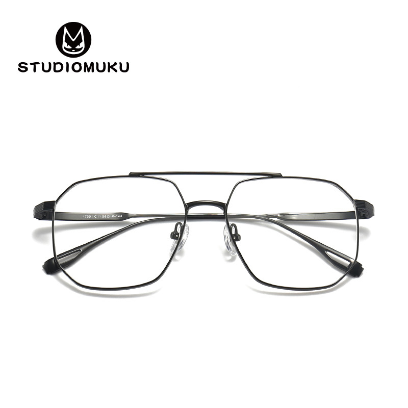 Monturas de gafas retro de diseño original de STUDIOMUKU, exquisitas y cómodas monturas cuadradas para hombre.
