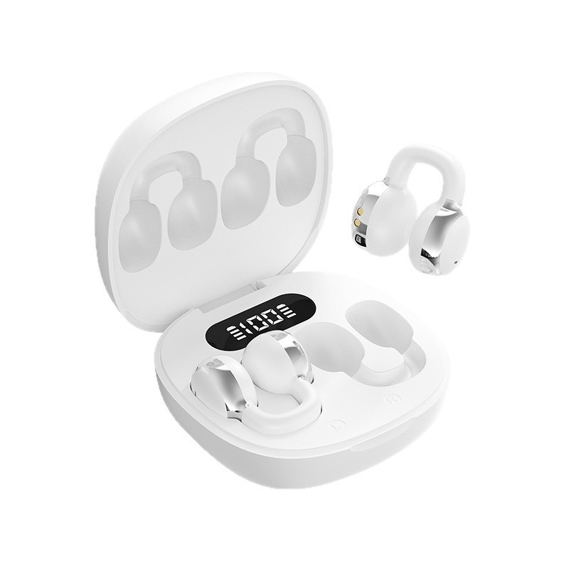 完全ワイヤレスBluetoothイヤホン卸売2024年越境新作イヤークリップ型充電ケース付き貿易|undefined