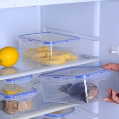 鮮度保持ボックスキッチン冷蔵庫商業大型長方形プラスチック肥厚透明保存密封瓶食品ボックス蓋付き