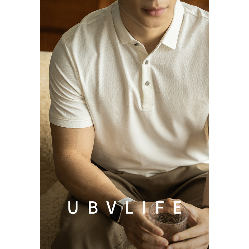 Double Pique Long-Staple Cotton Polo Shirt for Men 2026 Spring/Summer Old Money Style Short-Sleeve Turn-Down Collar T-Shirt Solid Color Business Polo Shirt Double Pique Long-Staple Cotton Polo Shirt for Men 2026 Spring/Summer Old Money Style Short-Sleeve Turn-Down Collar T-Shirt Solid Color Business Polo Shirt