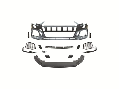 Suitable for Audi A32017-2019 RS3 front bumper assembly center net front shovel chin horn side post center net (Big Surrounded) - a3-rs3-front-surround-hatchback
