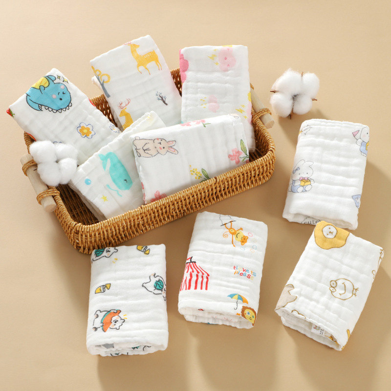 乳幼児用純綿ガーゼタオル 高密度 毛抜けなし 新生児用吸水性 子供用タオル バスタオル|undefined