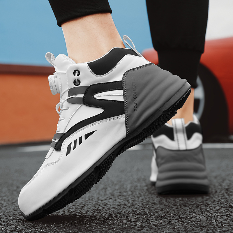 Zapatos de hombre de alto nivel, zapatos deportivos de invierno y otoño, botones giratorios de baloncesto, zapatos casuales para hombres.