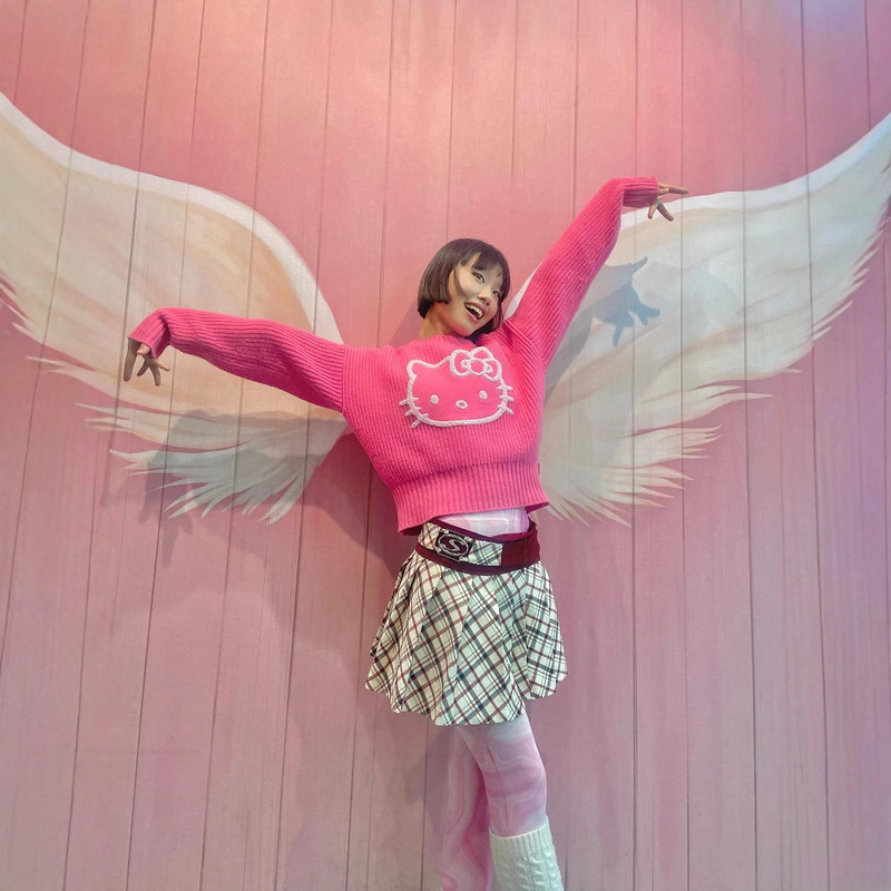 Ins Blogger Sweater Women's 2024 Autumn and Winter New Cartoon Kitty Cat Cute Girl's Slim-fit Sweater for Women Ins Blogger Sweater Women's 2024 Autumn and Winter New Cartoon Kitty Cat Cute Girl's Slim-fit Sweater for Women