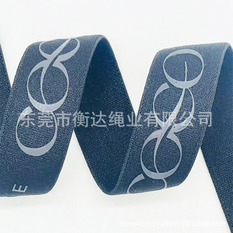 Personalizada antideslizante silicona goteo de impresión ciclismo banda elástica banda elástica de impresión de silicona de punto recto