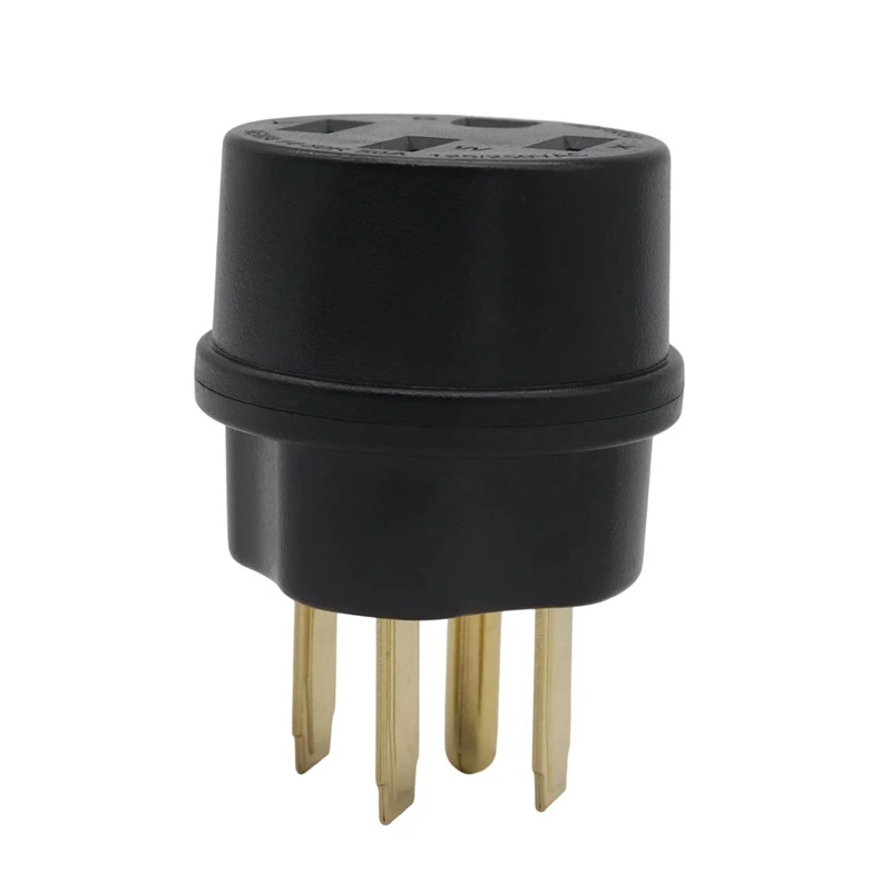 Разъем для преобразования мощности 50А для автофургонов NEMA14-50R с четырьмя отверстиями для прямой вилки