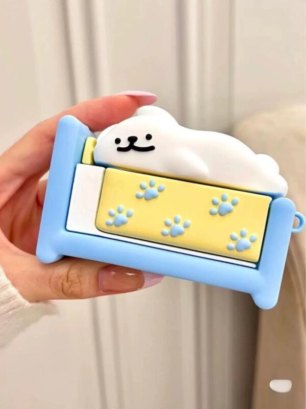 可爱睡觉线条小狗AirPodspro2保护套1/2代苹果耳机套AirPods3代新|undefined