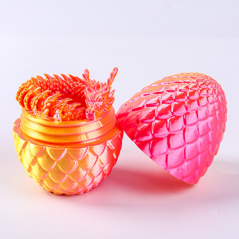 Adorno de Dragón Chino en Impresión 3D de PLA Articulado para Decoración y Regalo