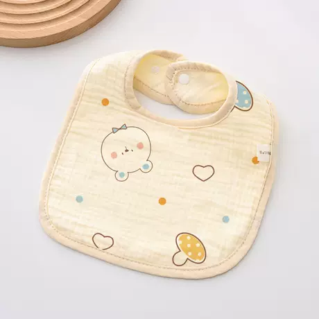U-shaped bib mushroom bear