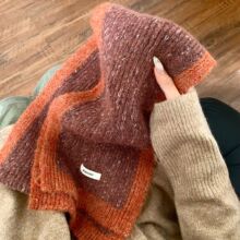 秋冬新款拼色羊毛混纺围巾女韩版百搭保暖针织毛线仿羊绒围脖披肩