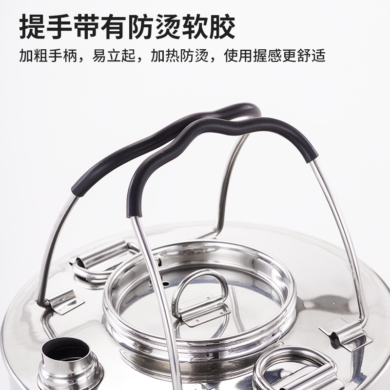 Acero inoxidable 304 camping hervidor portátil al aire libre camping Acero inoxidable cobre inferior hervidor picnic tetera