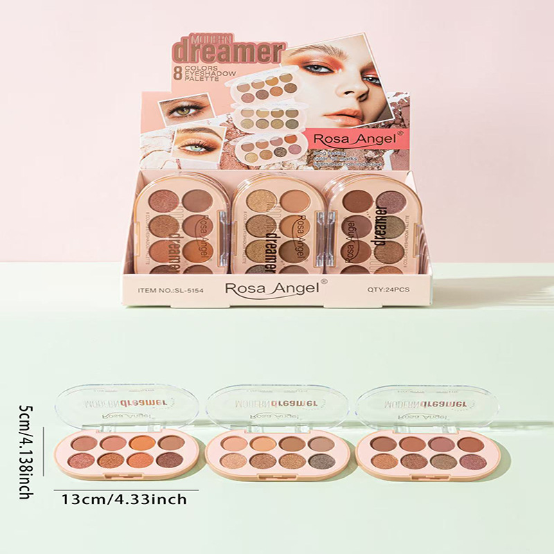 RosaAngel nuevo comercio exterior transfronterizo perlada matte eye shadow blush para brillo de la cara 3D natural resaltado
