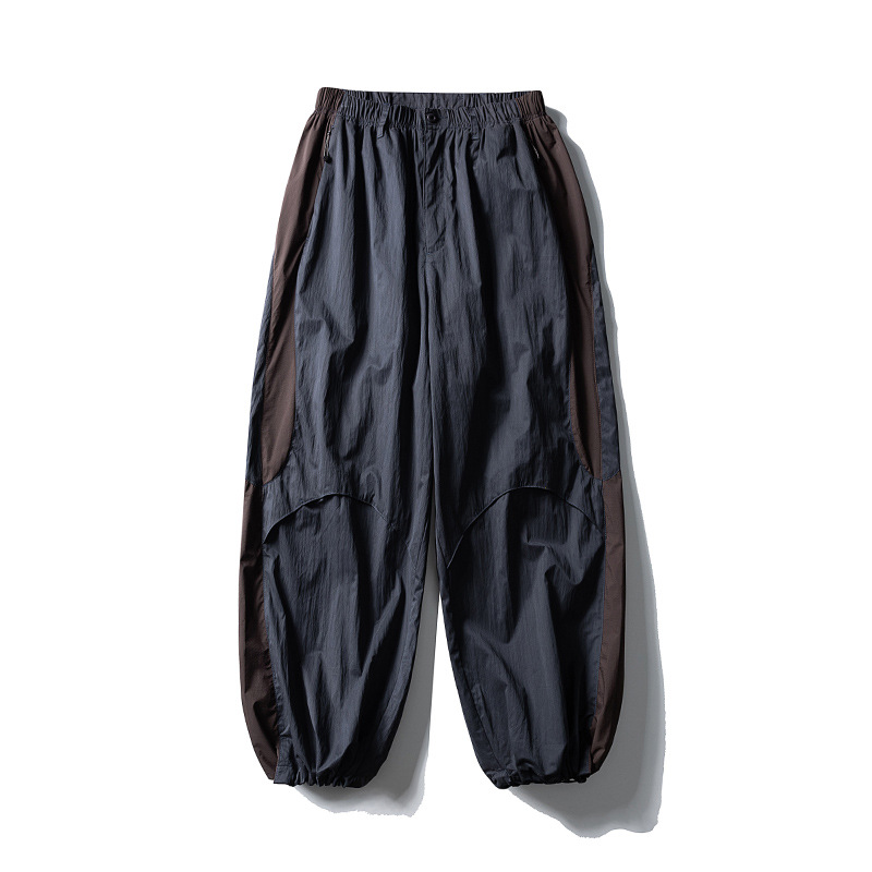 Flota Negra al aire libre montaña suelta pantalones paracaidistas de secado rápido hombre y mujer pantalones de trabajo de piernas anchas pantalones casuales rectos