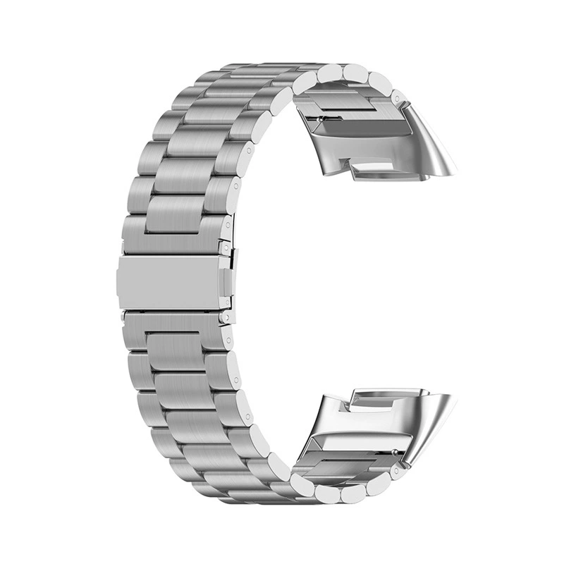 Подходит для Fitbit Charge5 Sanzhu стальной ремешок из нержавеющей стали CHARGE5 драгоценности три металла ремешок