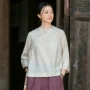 茶艺师花影新款七分袖服