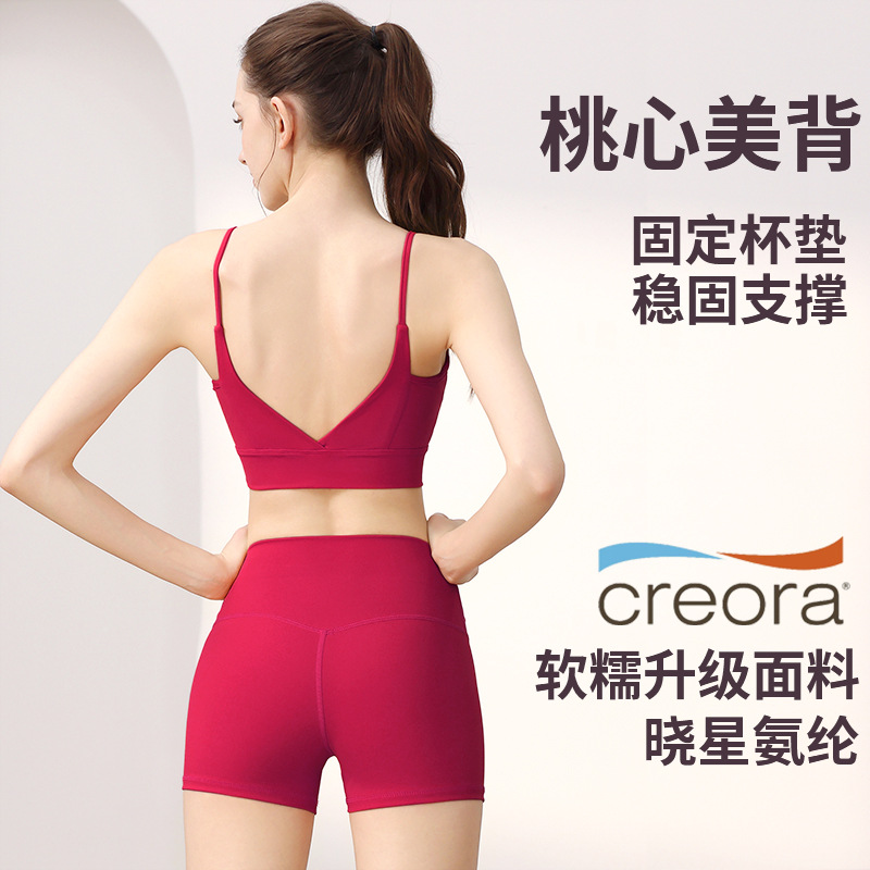 Sports Bra Women's Shock-Proof Anti-Sagging Running High-Intensity Yoga Vest Fitness Outer Bra Beautiful Back Suit