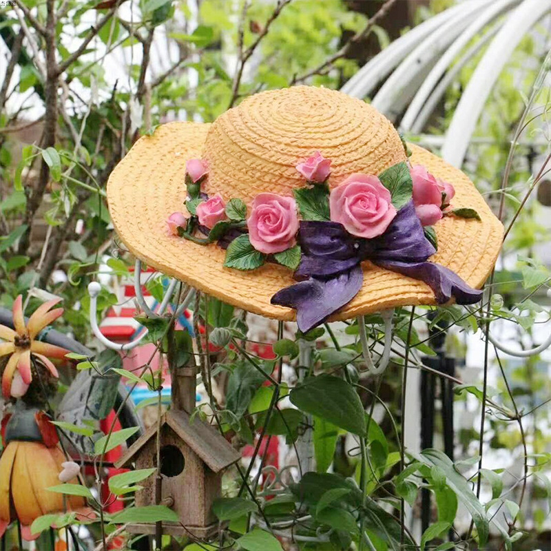 Pastoral al aire libre país resina ratán-como sombrero de paja decoración Nido de Pájaro pieza colgante Villa jardín decoración patio decoración del paisaje