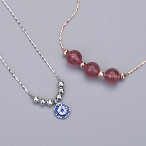 S925 sterling silver universal bracelet pin passepartout box chain pearl diy accessories adjustable beaded cross chain