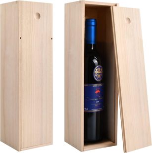 Wooden Wine Box Crafts Red Wine Wooden Box Single Solid Wood Lid Wine Gift Box Pine Red Wine Gift Box