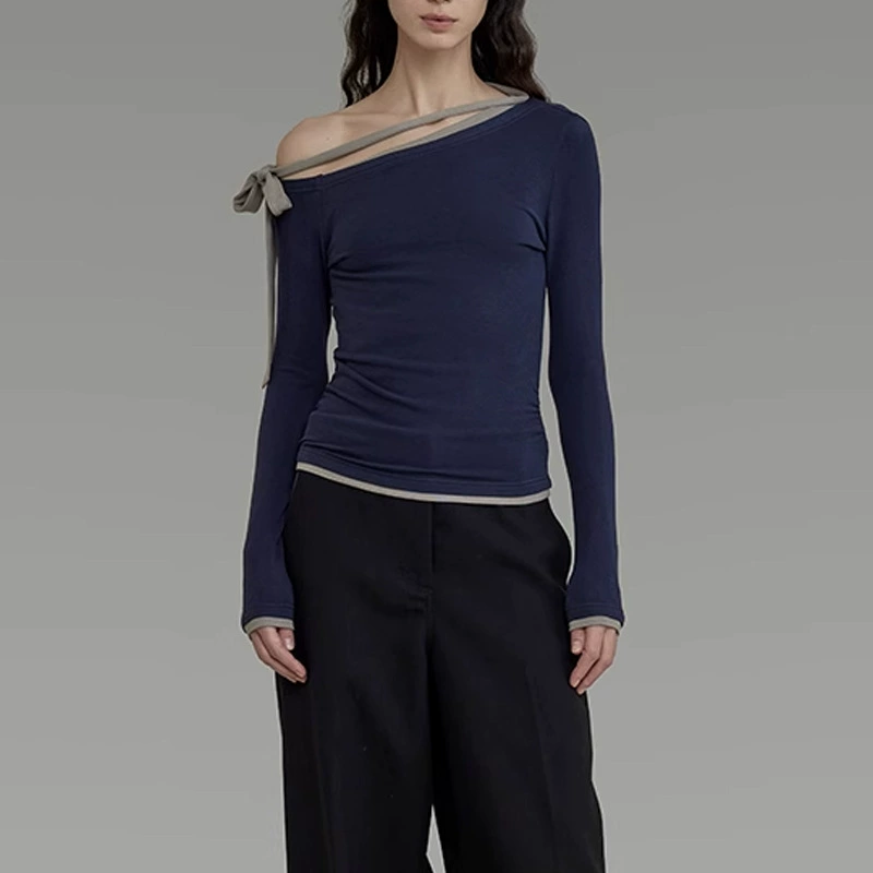 Knitted spring sweater, fitted base body-friendly long-sleeve, (Physicals)