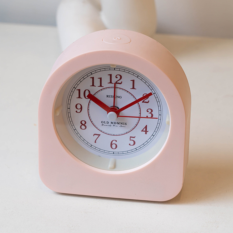Estilo simple moda mudo pequeño reloj de alarma reloj de dormitorio creativo para estudiantes y niños reloj de noche luminoso