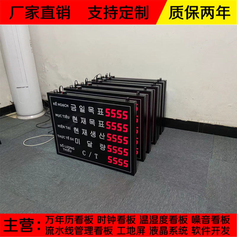 現場生産管理デジタル電子看板ModbusRTUライン信号PLCプラスディスプレイ直販