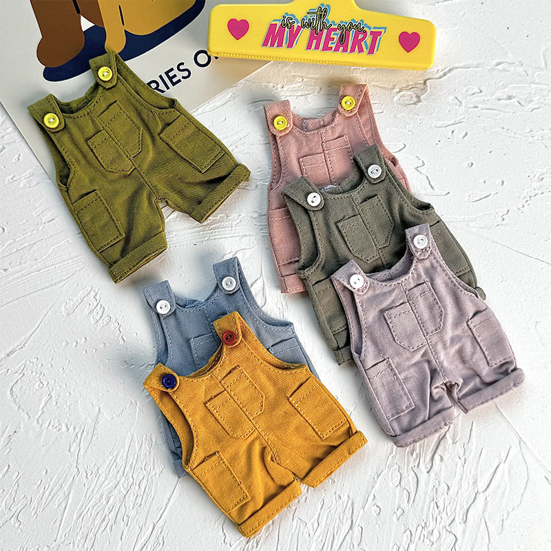 Wholesale Cotton Doll Toy Bear Overalls Non-attribute Baby Clothes Dress up DIY Flying Dog Doll Clothing Accessories Pants