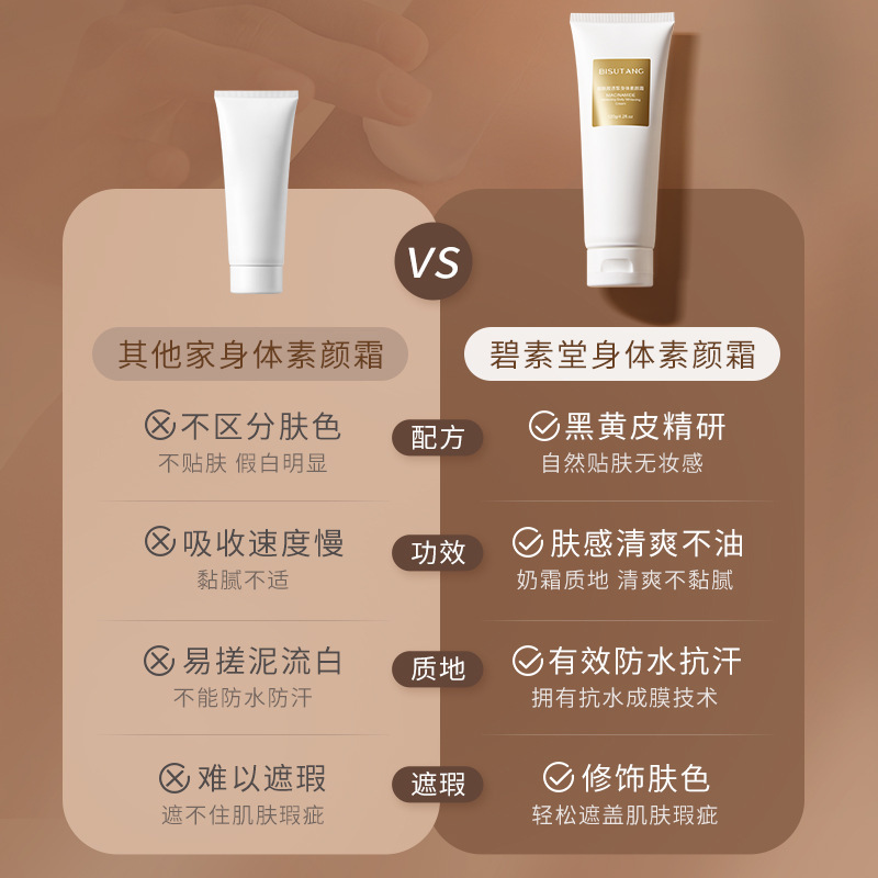 Bisutang ナイアシンアミド ボディクリーム、ナチュラル ライト、保湿、ベタつかない、軽くてベタつかない|undefined